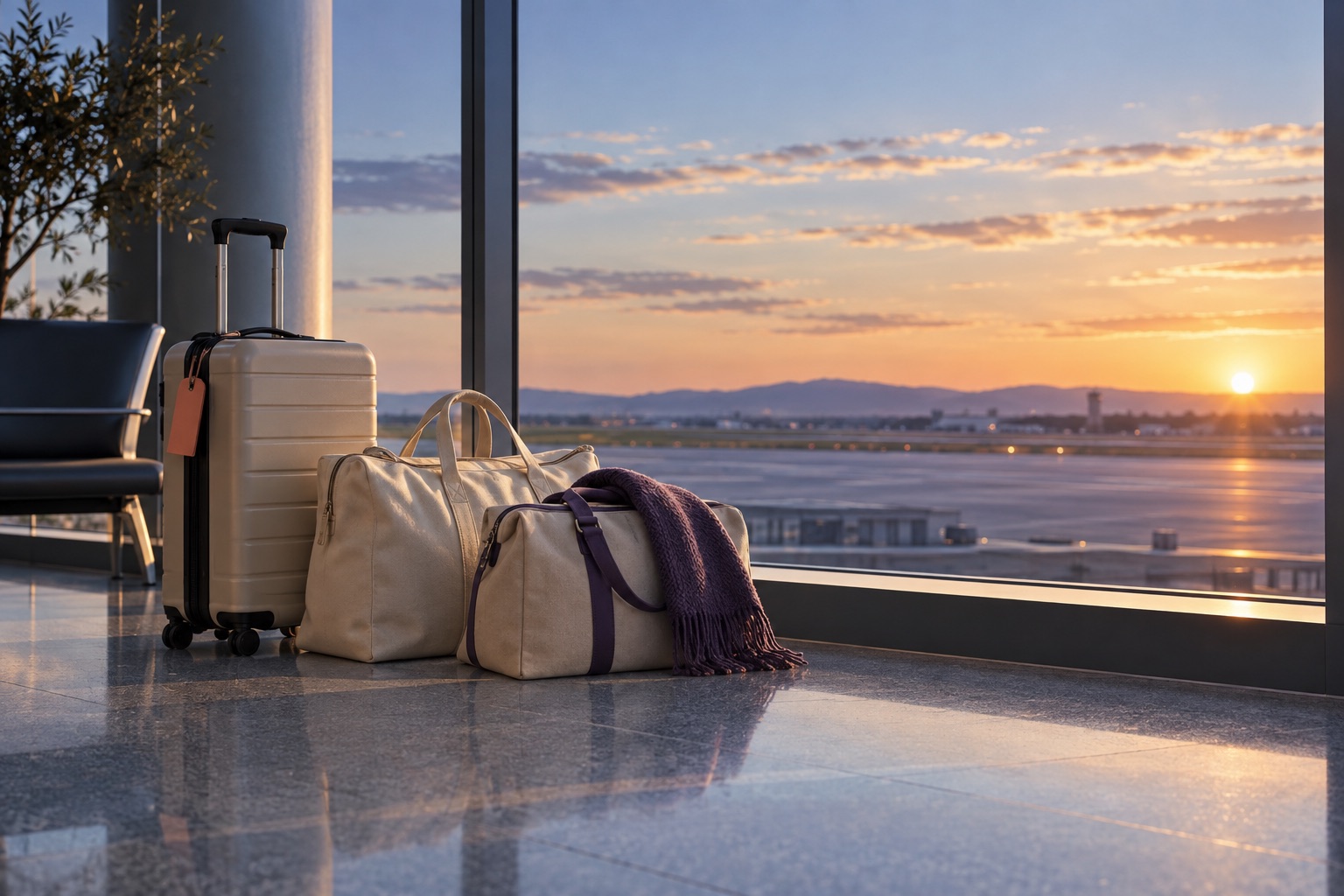 Original 1Anchor travel imagery showing bags prepared for a family trip